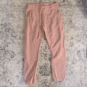 pact 100% organic cotton pink joggers